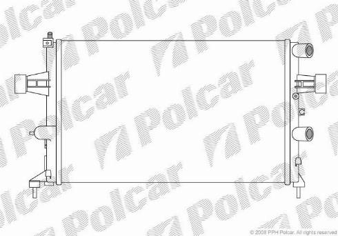 Polcar 550808-1 - Радиатор, охлаждение двигателя autospares.lv