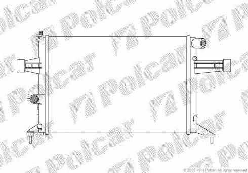 Polcar 550808-8 - Радиатор, охлаждение двигателя autospares.lv