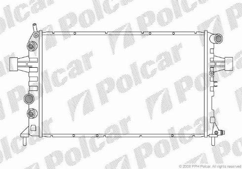 Polcar 5508083X - Радиатор, охлаждение двигателя autospares.lv