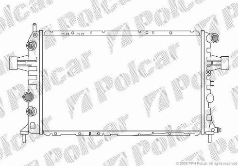 Polcar 550808-3 - Радиатор, охлаждение двигателя autospares.lv