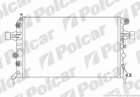 Polcar 5508082X - Радиатор, охлаждение двигателя autospares.lv