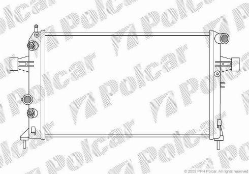 Polcar 550808-2 - Радиатор, охлаждение двигателя autospares.lv