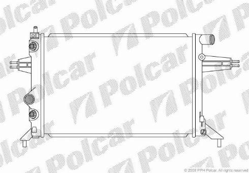 Polcar 550808-7 - Радиатор, охлаждение двигателя autospares.lv