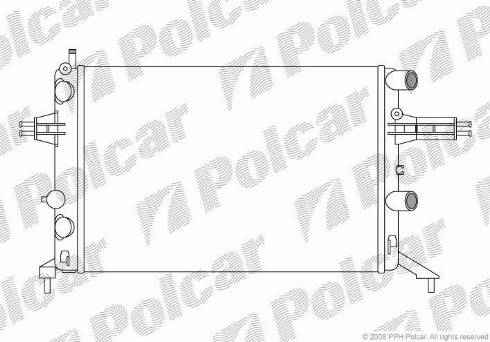 Polcar 550808A9 - Радиатор, охлаждение двигателя autospares.lv