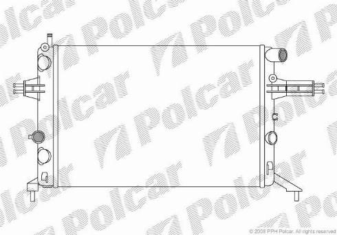 Polcar 550808A8 - Радиатор, охлаждение двигателя autospares.lv