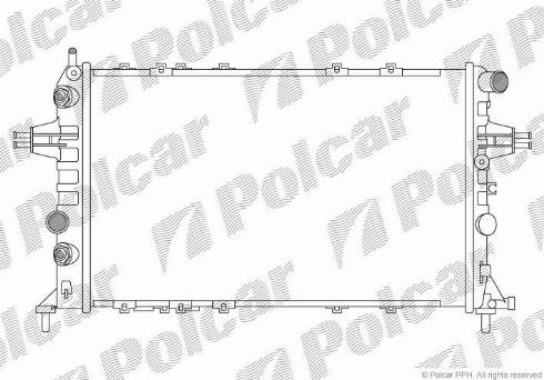 Polcar 550808A3 - Радиатор, охлаждение двигателя autospares.lv