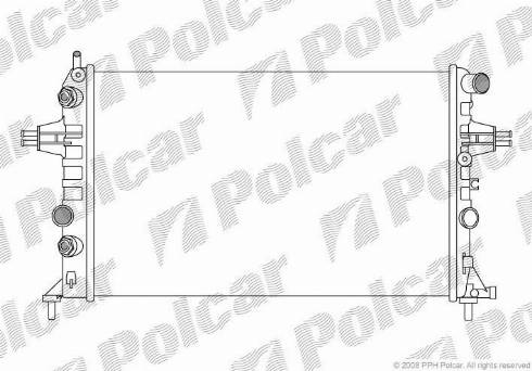 Polcar 550808A2 - Радиатор, охлаждение двигателя autospares.lv