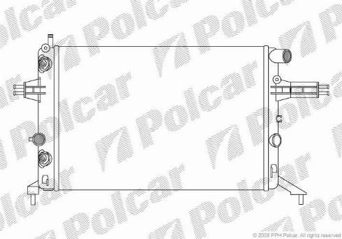 Polcar 550808A7 - Радиатор, охлаждение двигателя autospares.lv