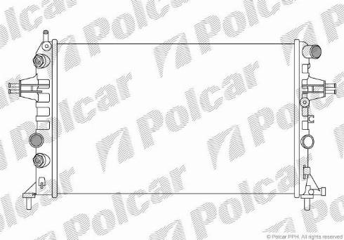 Polcar 550808B2 - Радиатор, охлаждение двигателя autospares.lv