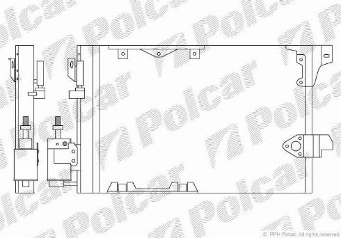 Polcar 5508K81X - Конденсатор кондиционера autospares.lv