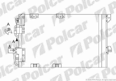 Polcar 5508K83X - Конденсатор кондиционера autospares.lv