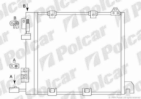 Polcar 5508K8C2 - Конденсатор кондиционера autospares.lv