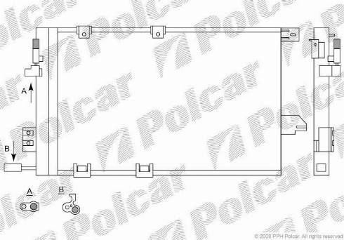 Polcar 5508K8C1S - Конденсатор кондиционера autospares.lv