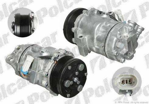 Polcar 5508KS-9 - Компрессор кондиционера autospares.lv