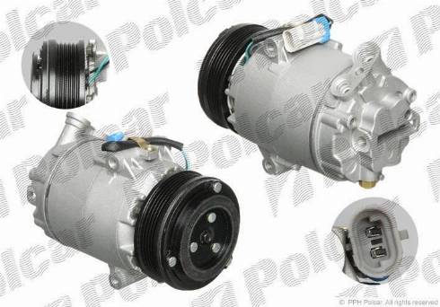 Polcar 8FK351134591 - Компрессор кондиционера autospares.lv