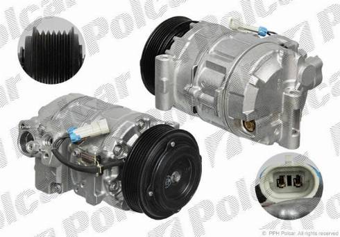 Polcar 5508KS1X - Компрессор кондиционера autospares.lv