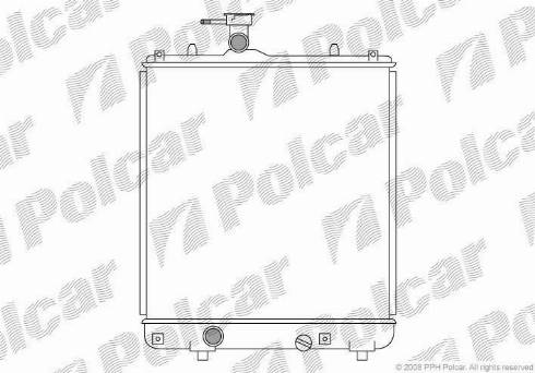 Polcar 550308-1 - Радиатор, охлаждение двигателя autospares.lv