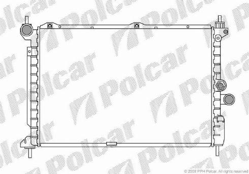 Polcar 5507084X - Радиатор, охлаждение двигателя autospares.lv