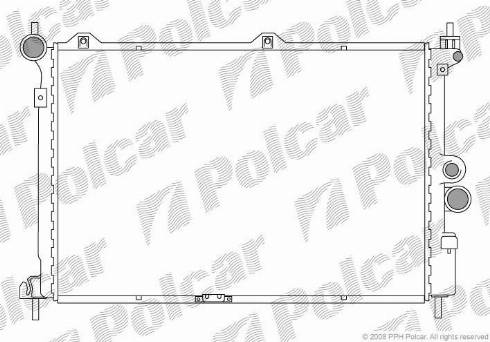 Polcar 550708-4 - Радиатор, охлаждение двигателя autospares.lv