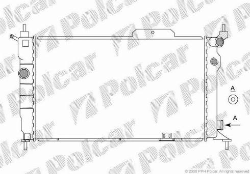 Polcar 5507085X - Радиатор, охлаждение двигателя autospares.lv