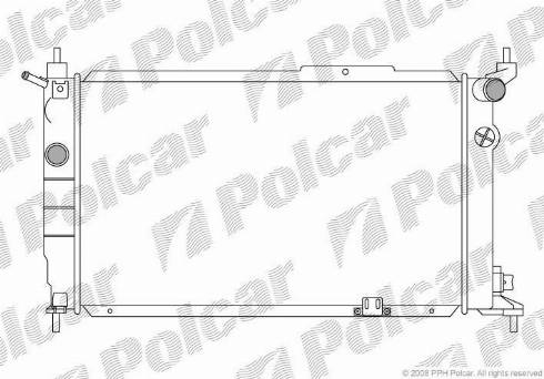 Polcar 550708-5 - Радиатор, охлаждение двигателя autospares.lv