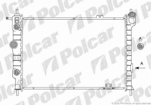 Polcar 550708-6 - Радиатор, охлаждение двигателя autospares.lv