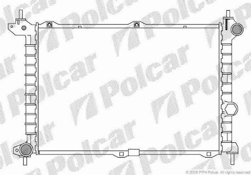 Polcar 550708A8 - Радиатор, охлаждение двигателя autospares.lv