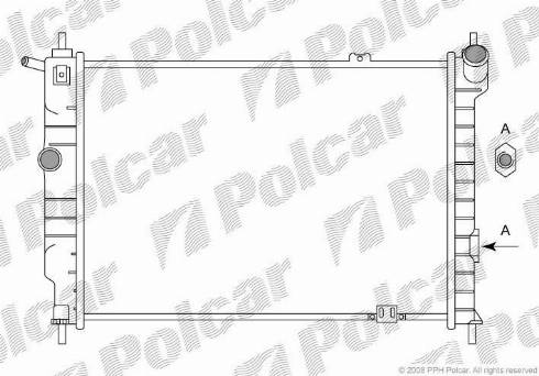 Polcar 550708-2 - Радиатор, охлаждение двигателя autospares.lv