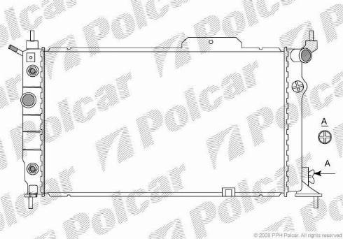 Polcar 5507087X - Радиатор, охлаждение двигателя autospares.lv