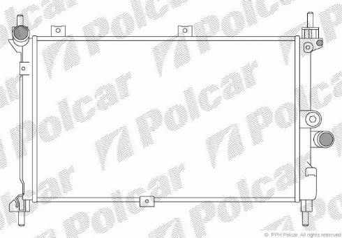 Polcar 550708A4 - Радиатор, охлаждение двигателя autospares.lv