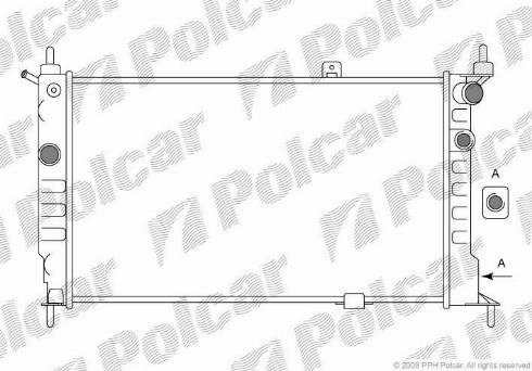 Polcar 550708A5 - Радиатор, охлаждение двигателя autospares.lv