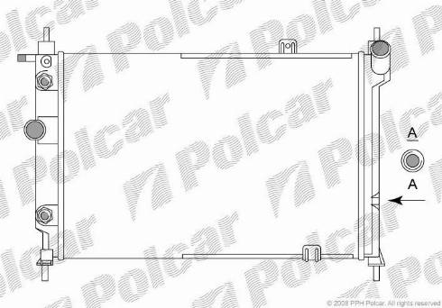 Polcar 550708A6 - Радиатор, охлаждение двигателя autospares.lv