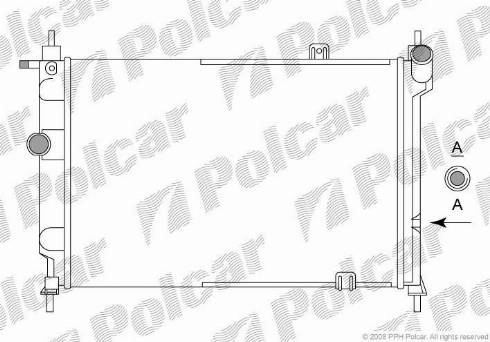 Polcar 550708A3 - Радиатор, охлаждение двигателя autospares.lv