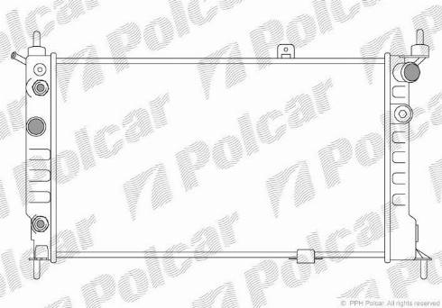 Polcar 550708A7 - Радиатор, охлаждение двигателя autospares.lv