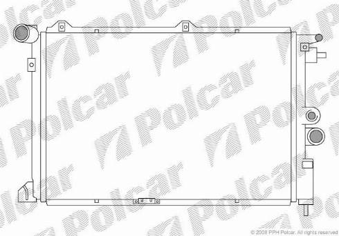 Polcar 551408-6 - Радиатор, охлаждение двигателя autospares.lv