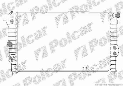 Polcar 5514087X - Радиатор, охлаждение двигателя autospares.lv