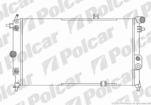 Polcar 551408A7 - Радиатор, охлаждение двигателя autospares.lv