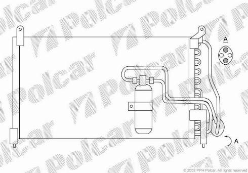 Polcar 5515K8B1 - Конденсатор кондиционера autospares.lv