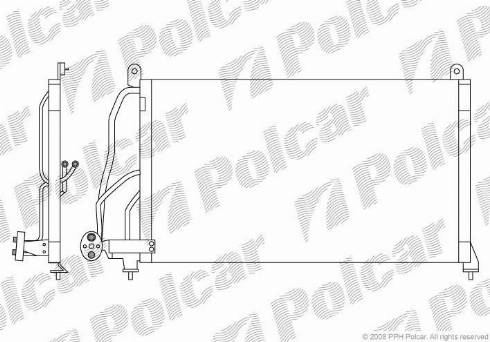 Polcar 5515K8C1 - Конденсатор кондиционера autospares.lv