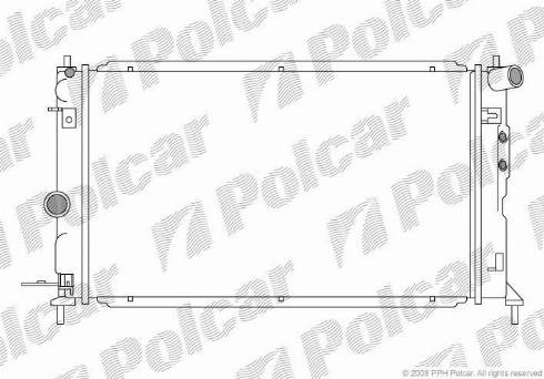 Polcar 551608-4 - Радиатор, охлаждение двигателя autospares.lv