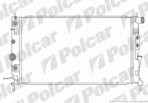 Polcar 5516086X - Радиатор, охлаждение двигателя autospares.lv