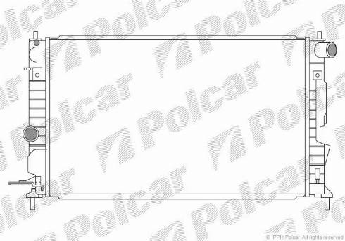 Polcar 551608-0 - Радиатор, охлаждение двигателя autospares.lv