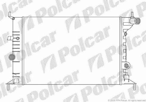 Polcar 5516081X - Радиатор, охлаждение двигателя autospares.lv