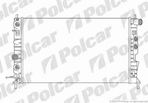 Polcar 5516083X - Радиатор, охлаждение двигателя autospares.lv