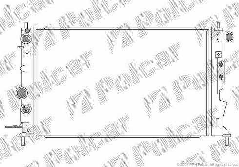 Polcar 551608-3 - Радиатор, охлаждение двигателя autospares.lv