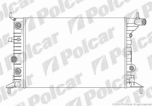 Polcar 551608-2 - Радиатор, охлаждение двигателя autospares.lv