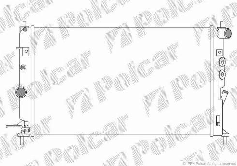 Polcar 551608A9 - Радиатор, охлаждение двигателя autospares.lv