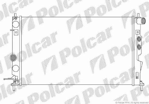 Polcar 551608A4 - Радиатор, охлаждение двигателя autospares.lv