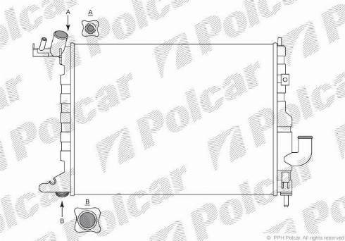 Polcar 551608A5 - Радиатор, охлаждение двигателя autospares.lv