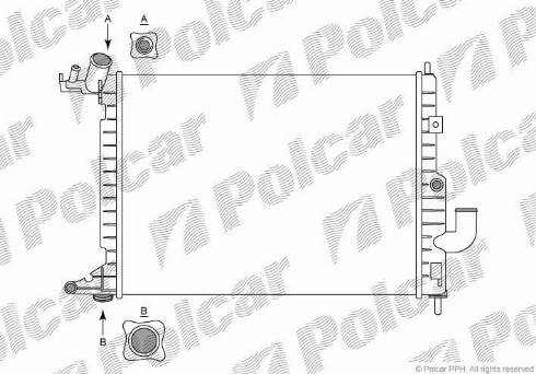 Polcar 551608A8 - Радиатор, охлаждение двигателя autospares.lv